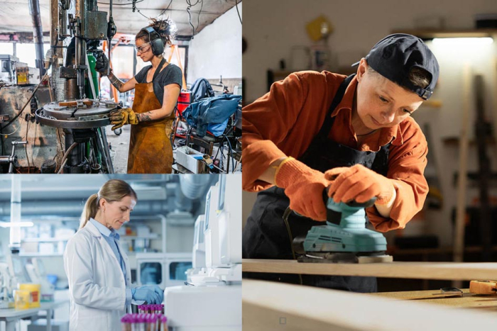 Mujeres realizando tareas en sus mipymes Mujeres realizando tareas en sus mipymes