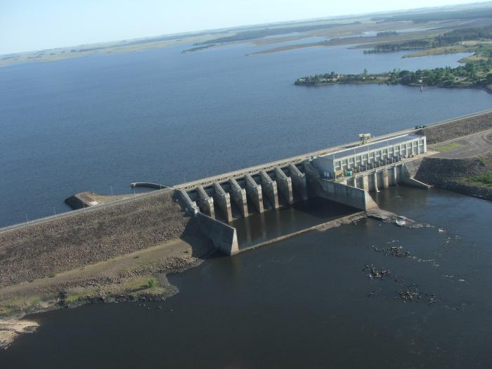 Vista aérea de la represa de Palmar