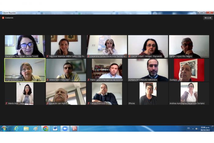 Foto de una pantalla de Zoom con varias personas