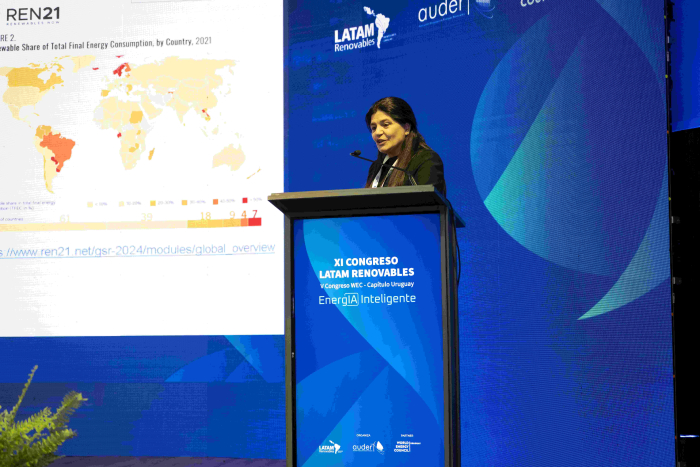 Directora Nacional de Energía en el cierre del XI Congreso Latam Renovables Arianna Spinelli disertando en XI Congreso Latam Renovables