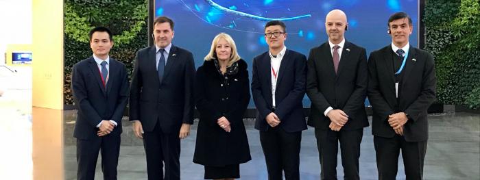 Visita de la ministra de Industria, Energía y Minería a Hawei