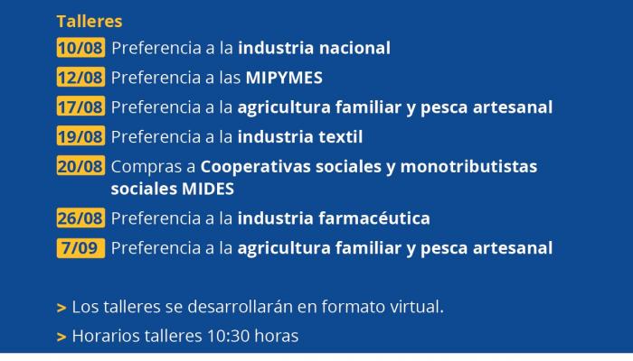 Del 10 de agosto al 7 de setiembre, hora 10:30