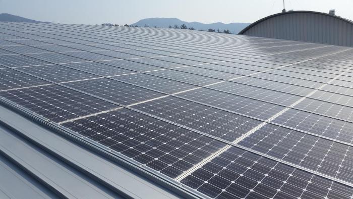 Paneles fotovoltaicos Paneles fotovoltaicos en establecimiento industrial