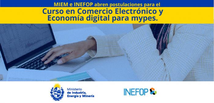 Foto economía digital Foto ilustrativa con logos del MIEM e inefop
