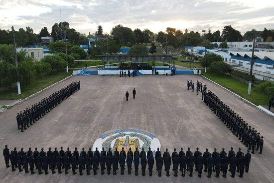 Figura 3: Cuerpo de Cadetes formados en Plaza De Honores Policiales.