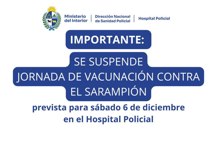 Se suspende jornada de vacunación contra el sarampión