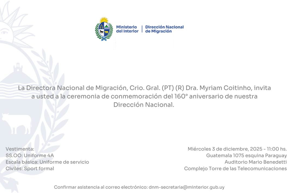 Invitación al aniversario