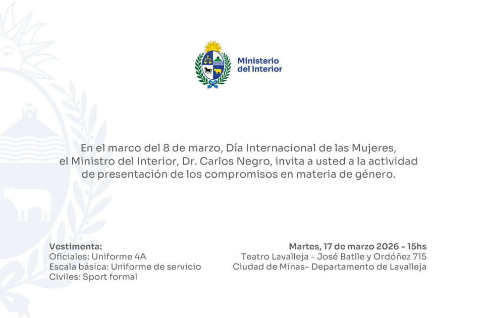 Invitación al evento, texto en el desarrollo.