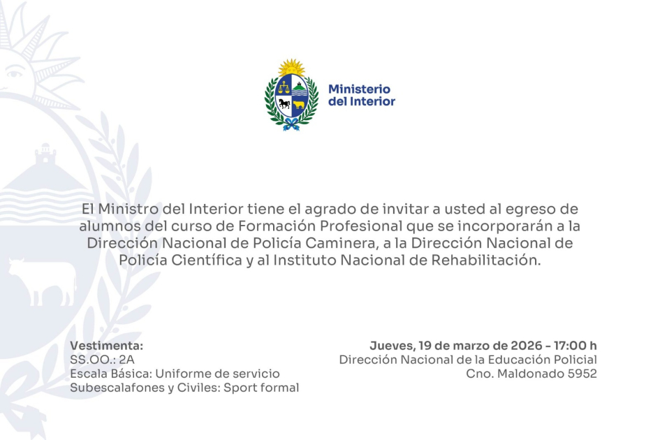 Invitación al egreso, texto en el desarrollo.