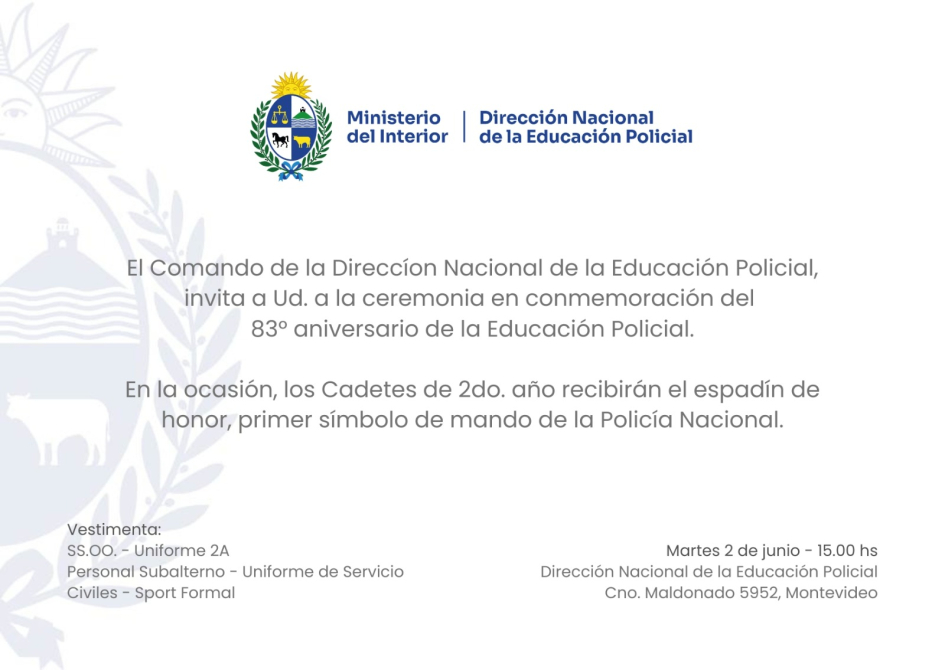 Invitación al evento, texto en el desarrollo