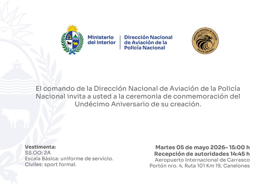 Invitación al aniversario, texto en el desarrollo.