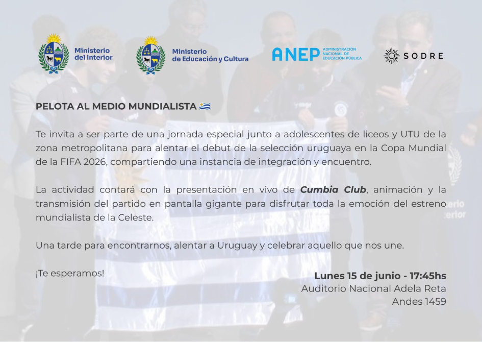 Invitación al evento, texto en el desarrollo