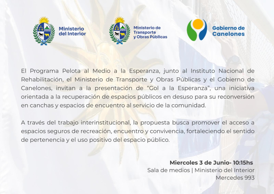 Invitación al evento, texto en el desarrollo