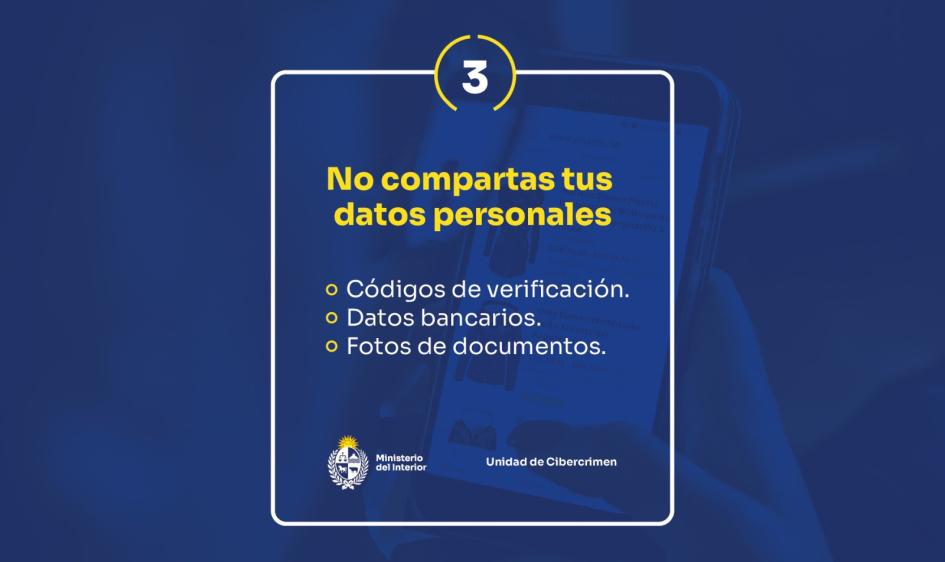No compartas tus datos personales. No compartas tus datos personales.