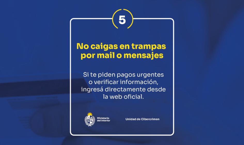 No caigas en trampas por mail o mensajes. No caigas en trampas por mail o mensajes.