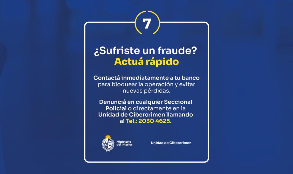 Denunciá en Seccionales Policiales o en Cibercrimen. Denunciá en Seccionales Policiales o en Cibercrimen.