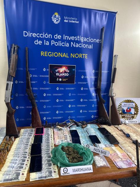 Operación Elanio desarticula red delictiva en Rivera y Tranqueras Operación Elanio desarticula red delictiva en Rivera y Tranqueras