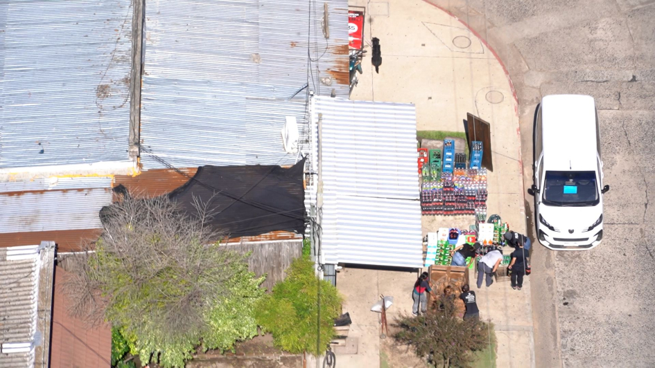 Allanamientos Vista aérea de allanamientos.