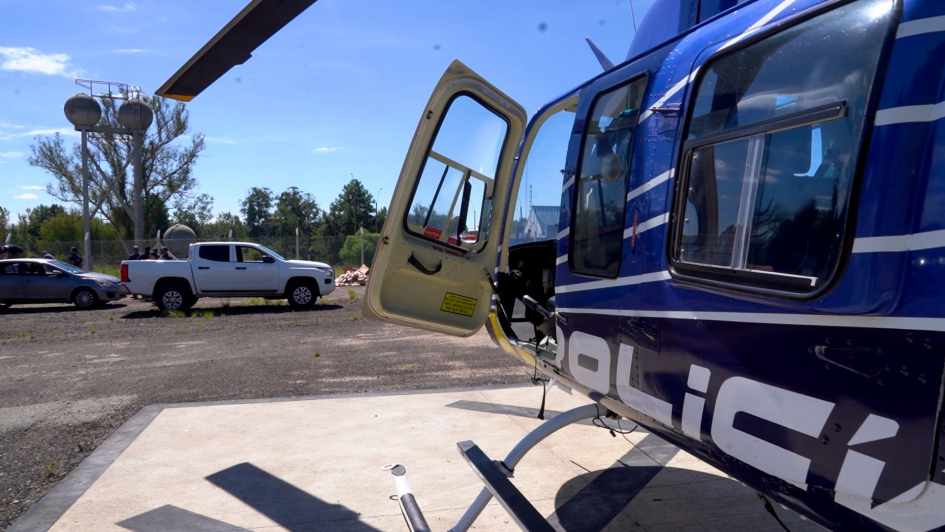 Helicóptero de la aviación policial Helicóptero