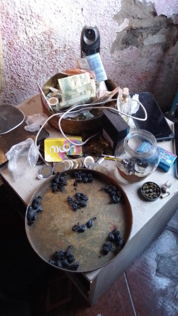 Objetos incautados en el allanamiento Objetos incautados en el allanamiento