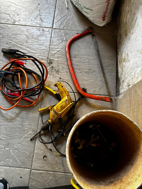 Objetos incautados en el allanamiento Objetos incautados en el allanamiento