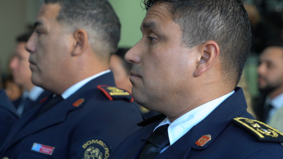 Autoriades policiales en el 7mo aniversario de la Dirección de Hechos Complejos