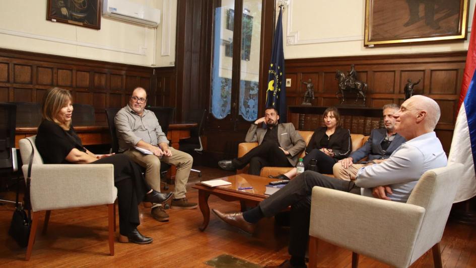 Participants en la reunión entre el Ministro del Interior y la Intendenta de Canelones Participants en la reunión entre el Ministro del Interior y la Intendenta de Canelones