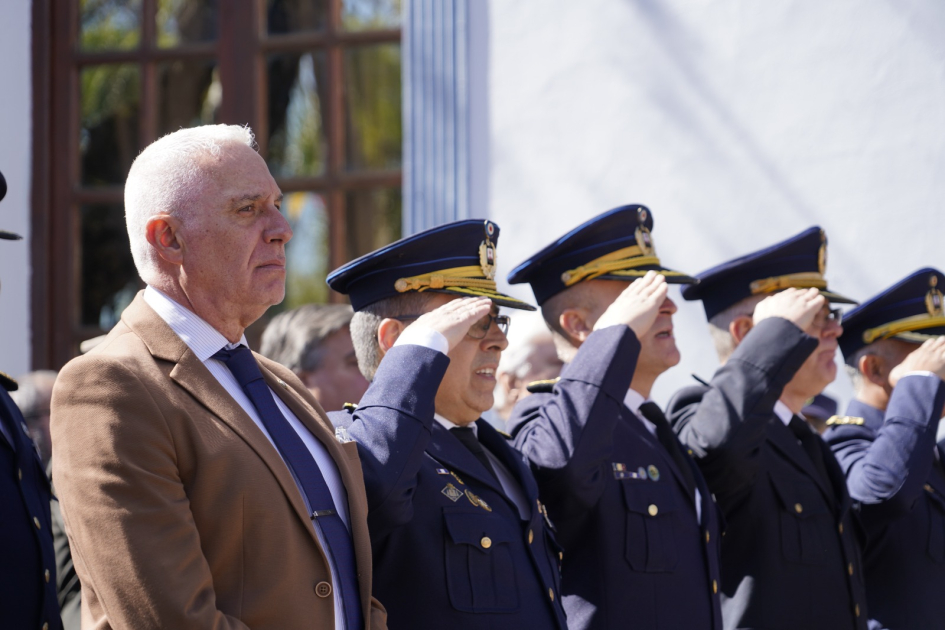 Ministro durante el acto de egreso 