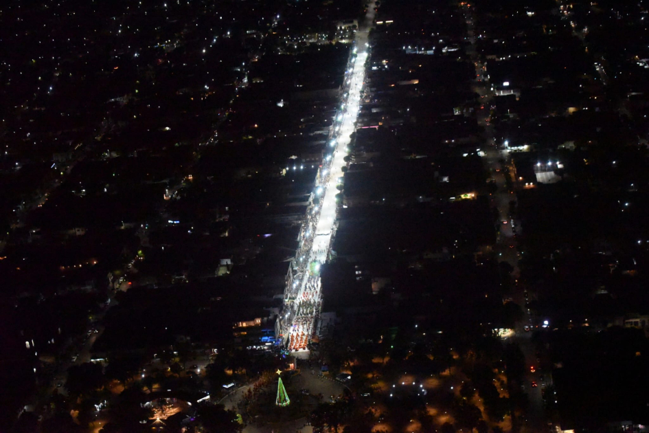 foto aérea del sambódromo de Artigas 