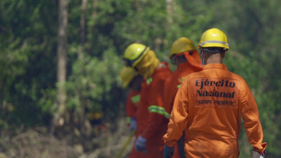 funcionarios combatiendo el fuego funcionarios combatiendo el fuego