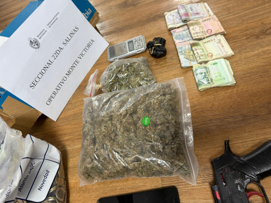 Operación Monte Victoria en Canelones deja cuatro detenidos e importantes incautaciones