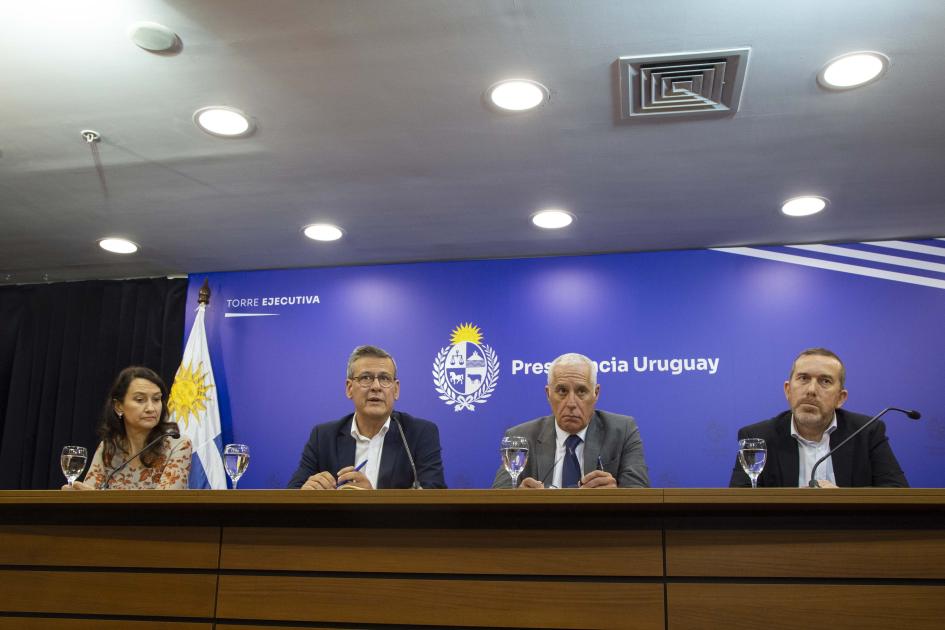 Prosecretario de la Presidencia, Ministro del Interior,Ministros interinos de RREE y Defensa Prosecretario de la Presidencia, Ministro del Interior,Ministros interinos de RREE y Defensa
