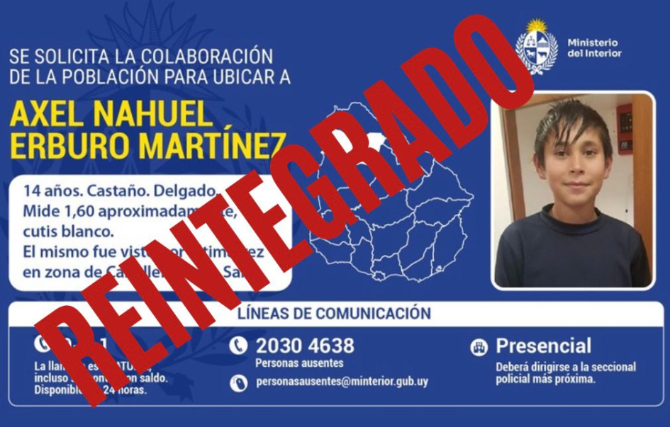 Se deja sin efecto la requisitoria del menor AXEL NAHUEL ERBURO