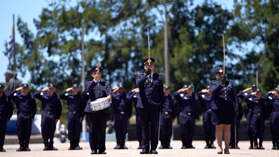 formación en la Plaza de Armas 