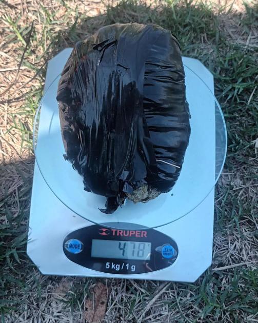 pesaje de la droga incautada