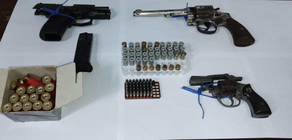 armas y municiones incautadas