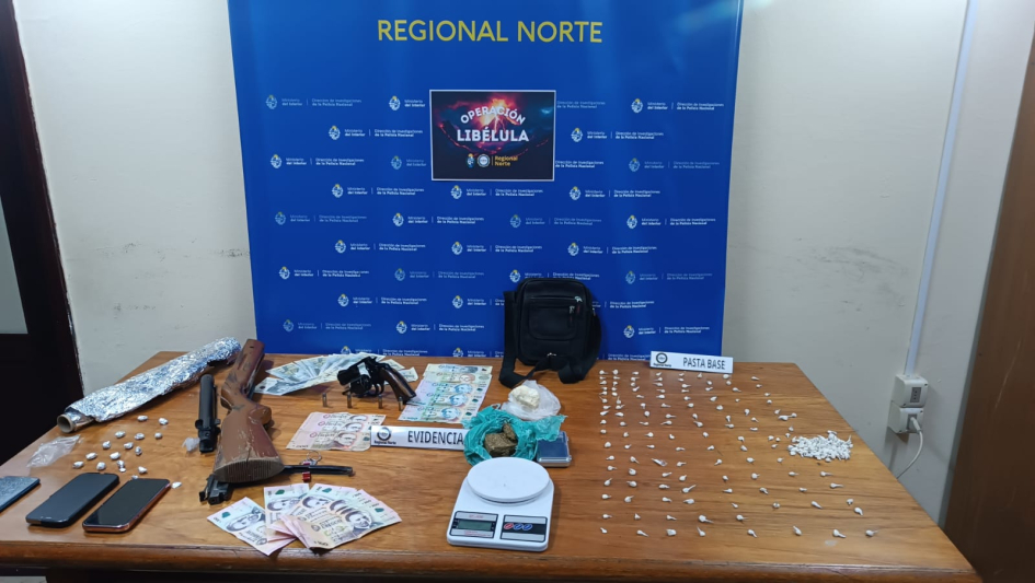 Tres detenidos y drogas incautadas en el marco de la Operación Libélula en Rivera