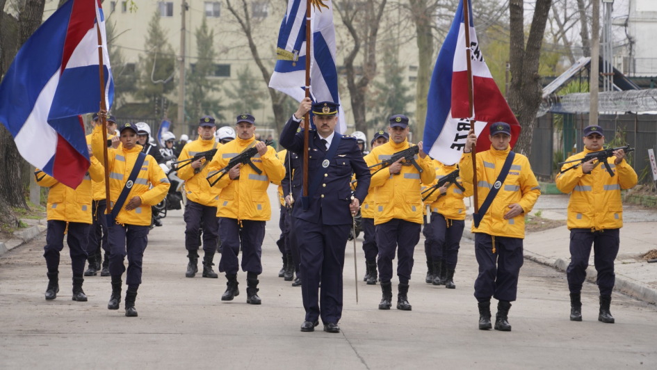 Cuerpo de Policía de Tránsito durante desfile 