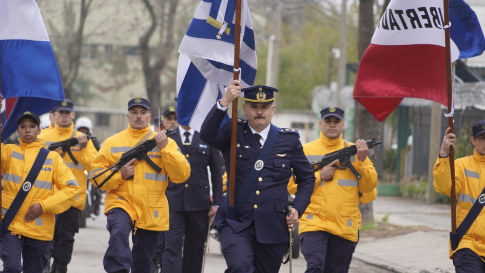 Cuerpo de Policía de Tránsito durante desfile 