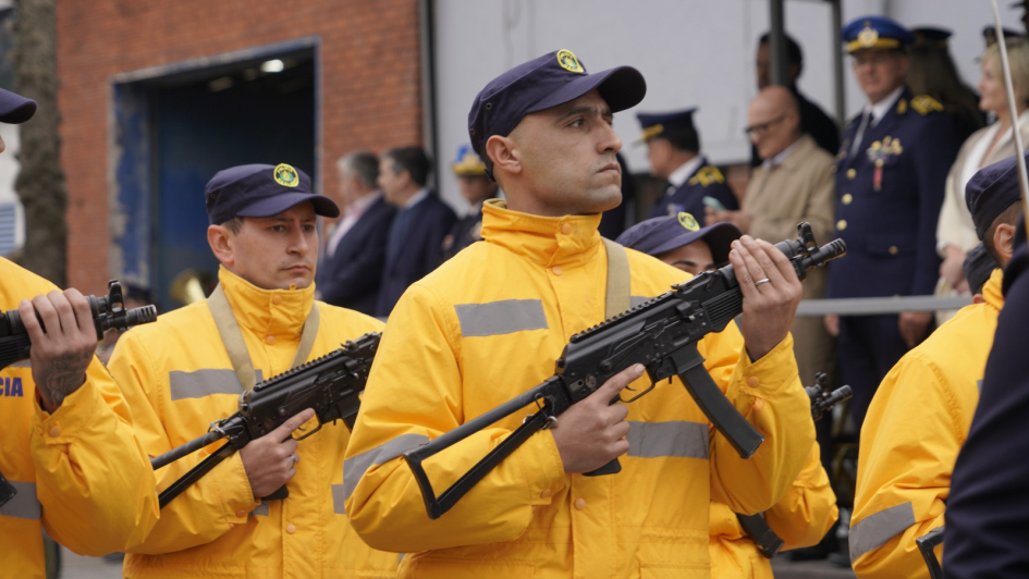 Cuerpo de Policía de Tránsito durante desfile 