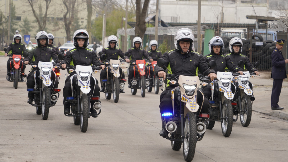 Cuerpo de Policía de Tránsito durante desfile 
