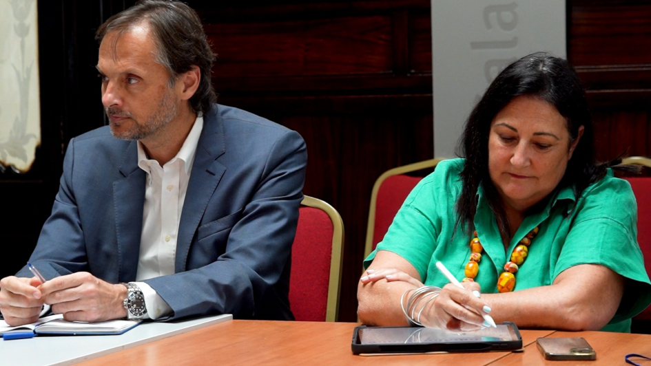 Stefano Pettinato y Paloma Morazo (PNUD)