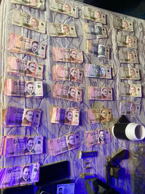 Dinero incautado. Dinero incautado.