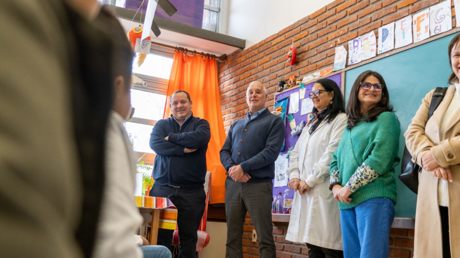 Ministro, Presidente de la Anep, Directora de Educación Inicial y Primaria, y Director de Pelota Ministro, Presidente de la Anep, Directora de Educación Inicial y Primaria, y Director de Pelota