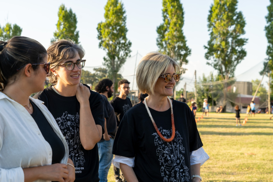 Subsecretaria Gabriela Valverde durante el lanzamiento del programa Fútbol Social