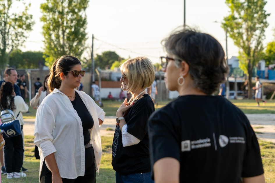 Subsecretaria Gabriela Valverde durante el lanzamiento del programa Fútbol Social