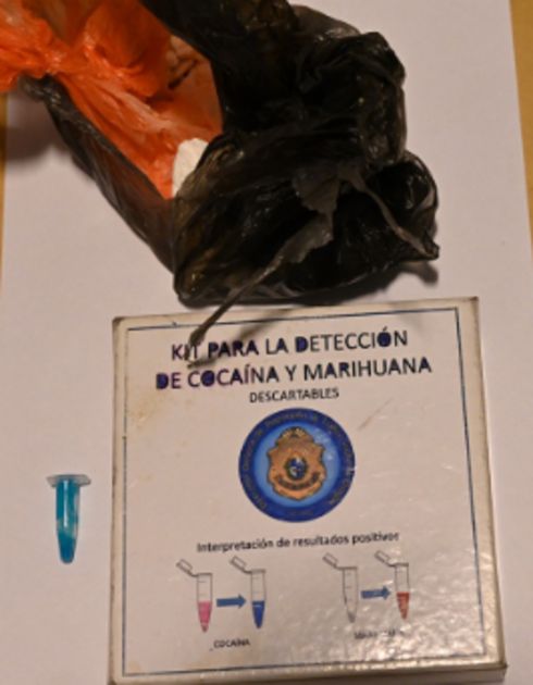 Incautación de cocaína a motociclista