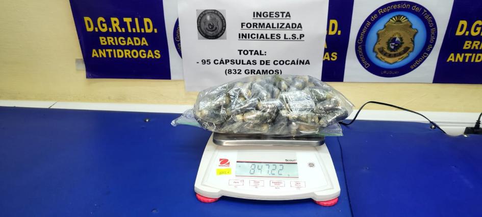95 cápsulas incautadas 95 cápsulas incautadas