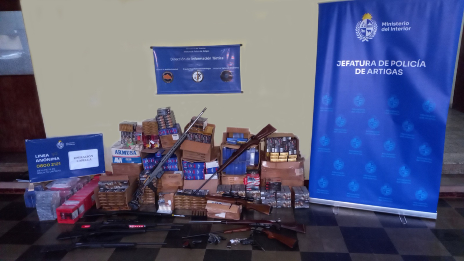 Desmantelan red de tráfico internacional de armas en Artigas Desmantelan red de tráfico internacional de armas en Artigas