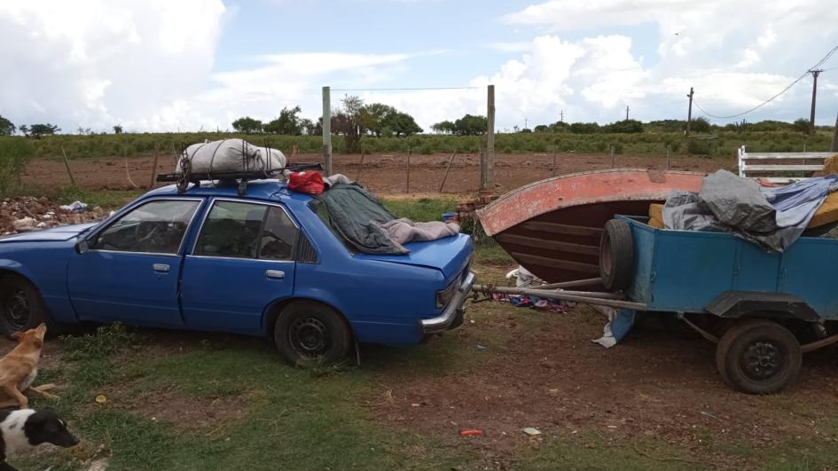Auto con remolque y bote incautados. Auto con remolque y bote incautados.
